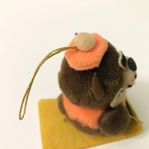 Vintage A&W Root Beer Advertising Bear On Sled Christmas Tree  Ornament Flaws - Picture 16 of 16